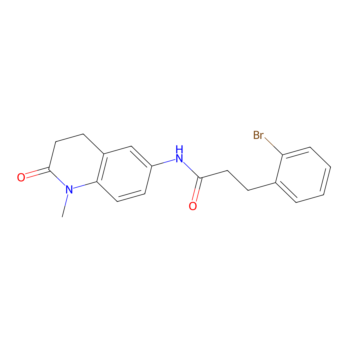 3-(2-bromophenyl)-N-(1-methyl-2-oxo-1,2,3,4-tetrahydroquinolin-6-yl)propanamide molecular structure, CAS 1448057-37-1