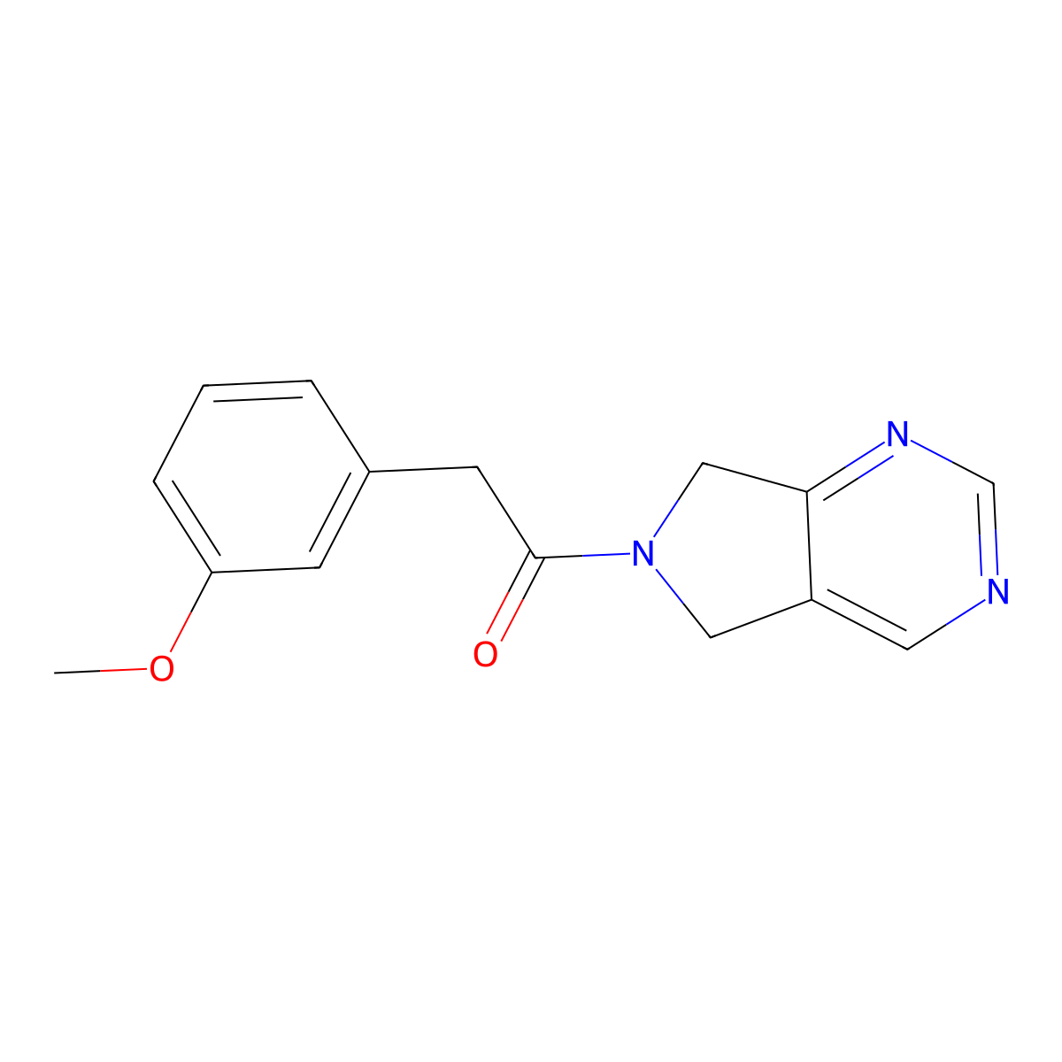 2-(3-methoxyphenyl)-1-(5H-pyrrolo[3,4-d]pyrimidin-6(7H)-yl)ethanone molecular structure, CAS 1448057-47-3