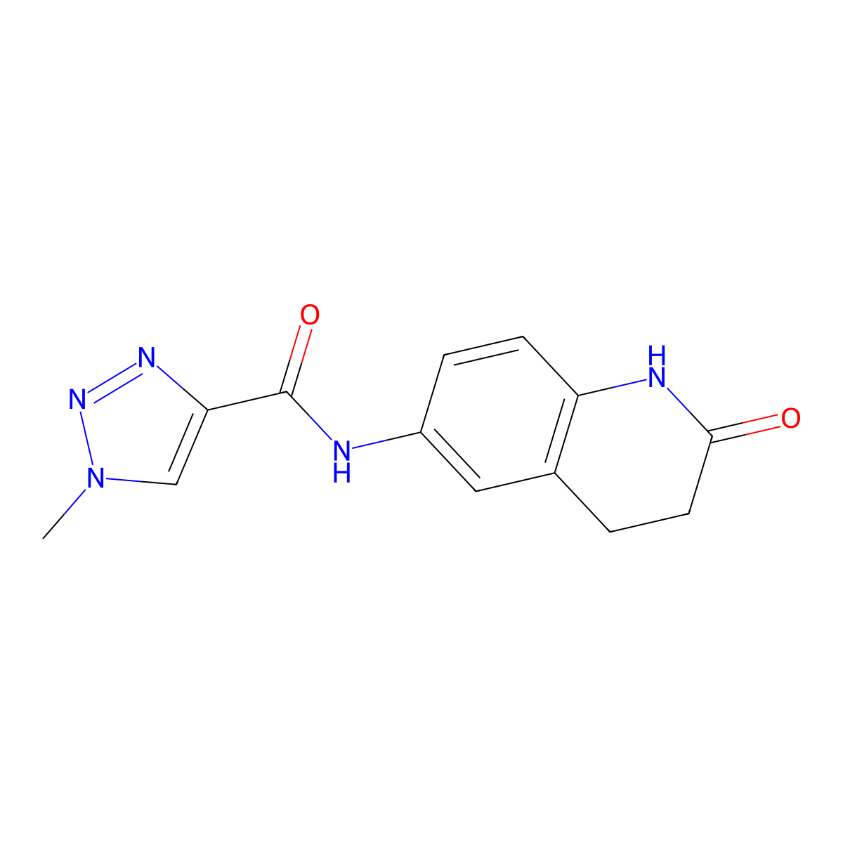 1-methyl-N-(2-oxo-1,2,3,4-tetrahydroquinolin-6-yl)-1H-1,2,3-triazole-4-carboxamide molecular structure, CAS 1448058-62-5