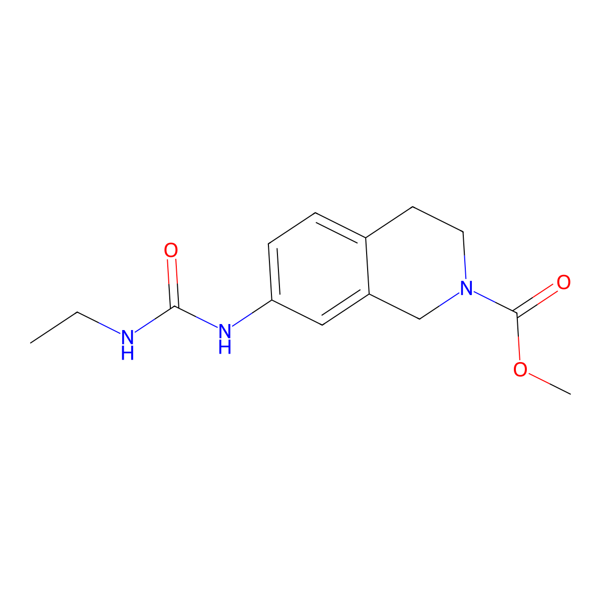 methyl 7-(3-ethylureido)-3,4-dihydroisoquinoline-2(1H)-carboxylate molecular structure, CAS 1448058-69-2