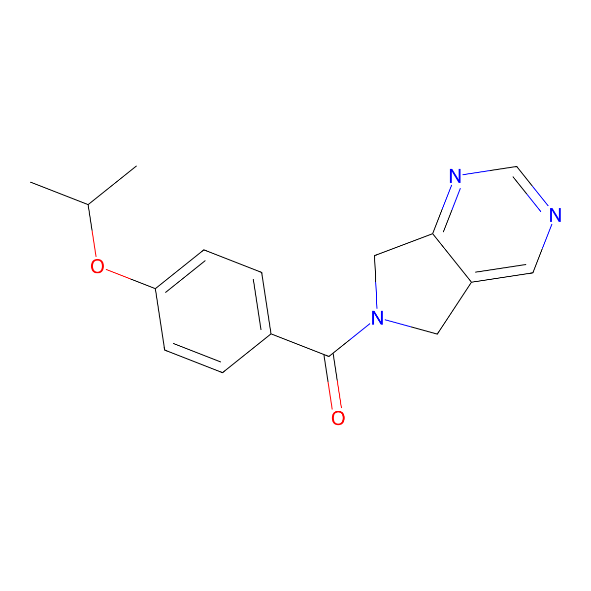 (4-isopropoxyphenyl)(5H-pyrrolo[3,4-d]pyrimidin-6(7H)-yl)methanone molecular structure, CAS 1448059-06-0