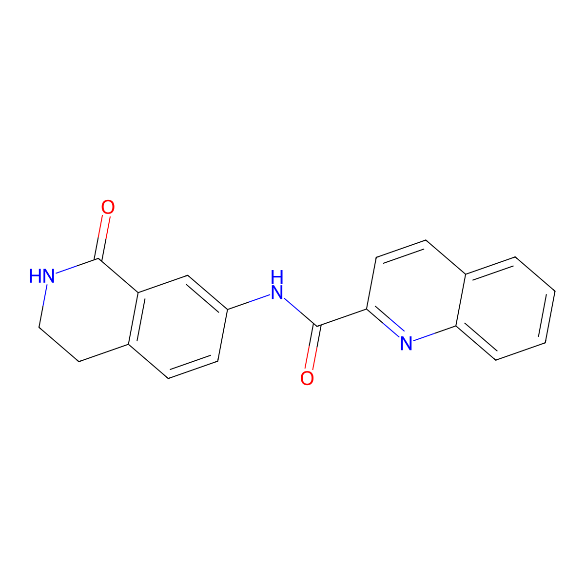 N-(1-oxo-1,2,3,4-tetrahydroisoquinolin-7-yl)quinoline-2-carboxamide molecular structure, CAS 1448059-11-7