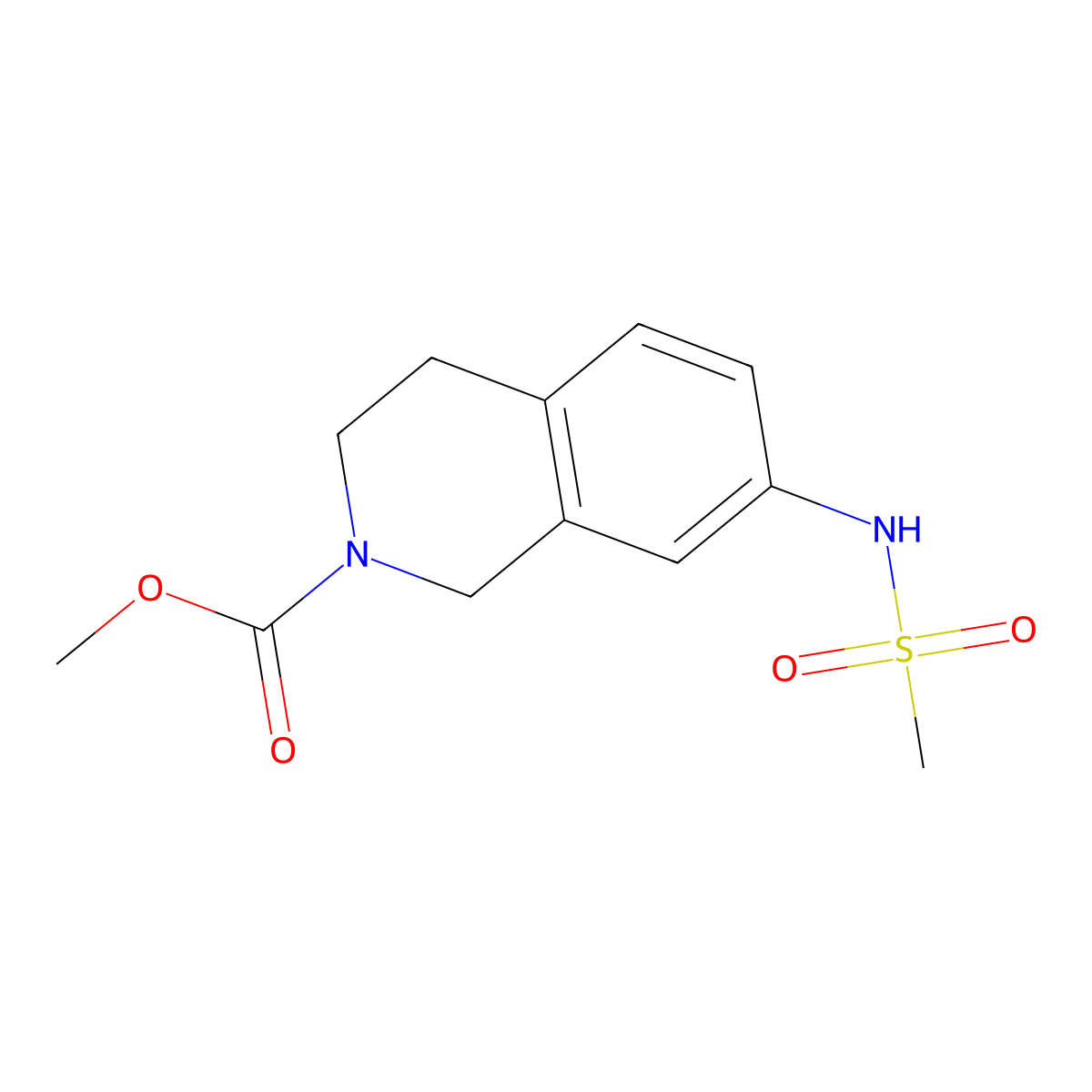 methyl 7-(methylsulfonamido)-3,4-dihydroisoquinoline-2(1H)-carboxylate molecular structure, CAS 1448059-56-0
