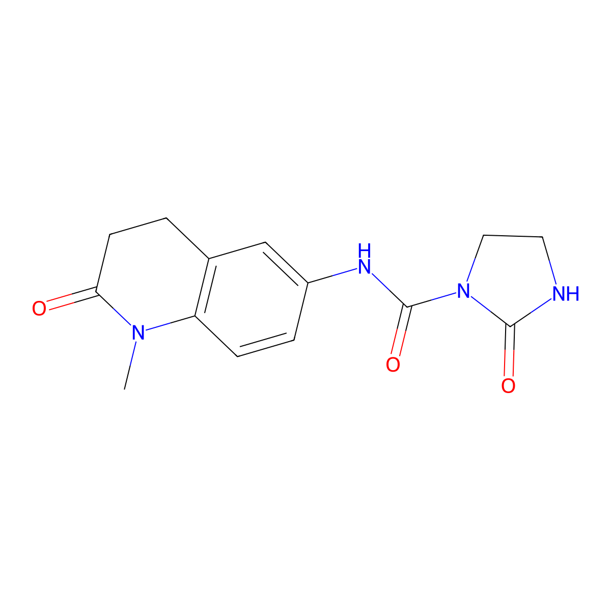 N-(1-methyl-2-oxo-1,2,3,4-tetrahydroquinolin-6-yl)-2-oxoimidazolidine-1-carboxamide molecular structure, CAS 1448059-58-2
