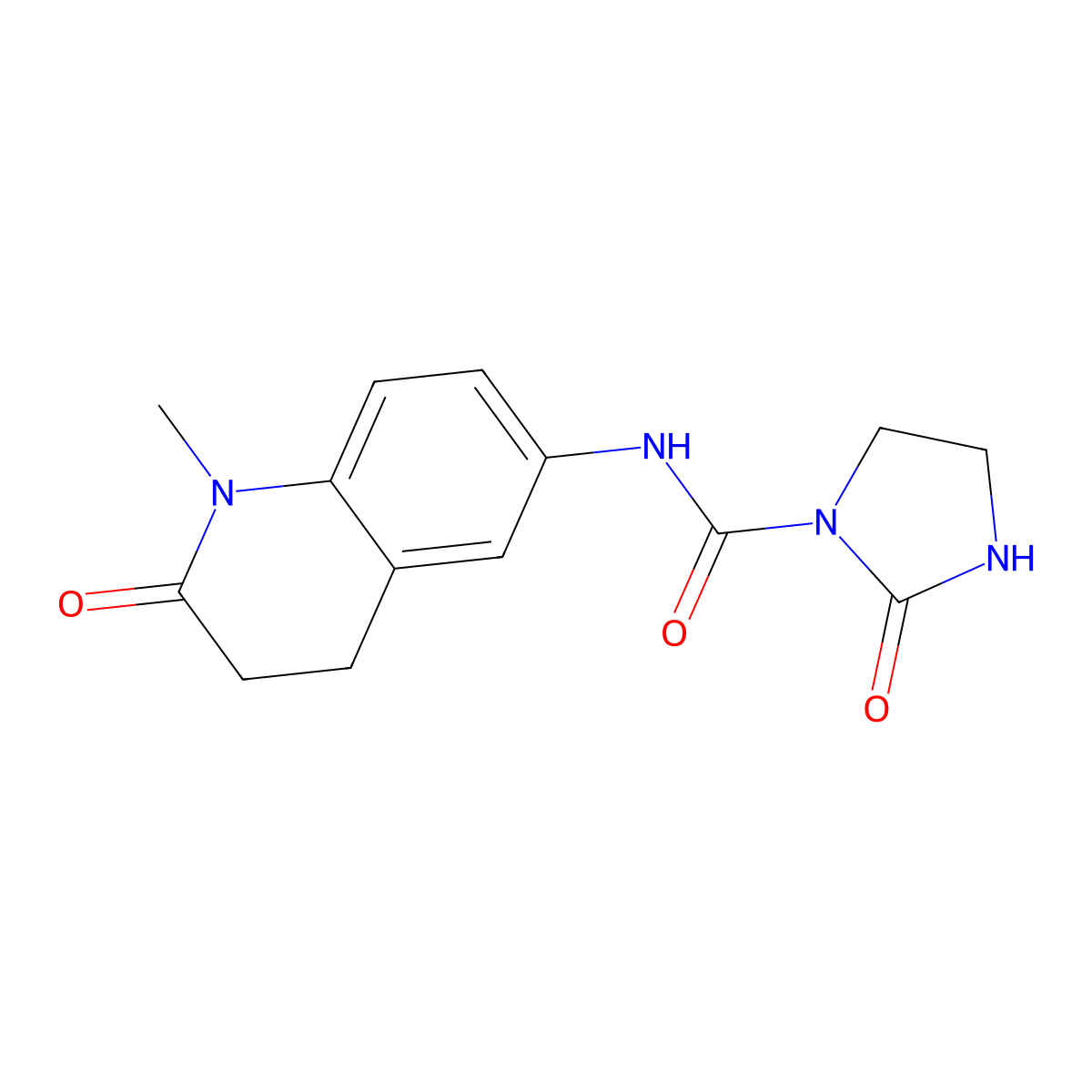 N-(1-methyl-2-oxo-1,2,3,4-tetrahydroquinolin-6-yl)-2-oxoimidazolidine-1-carboxamide molecular structure, CAS 1448059-58-2