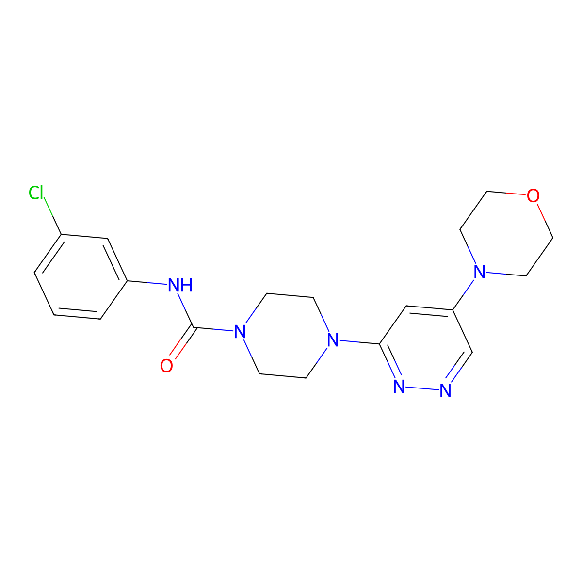 N-(3-chlorophenyl)-4-(5-morpholinopyridazin-3-yl)piperazine-1-carboxamide molecular structure, CAS 1448059-76-4