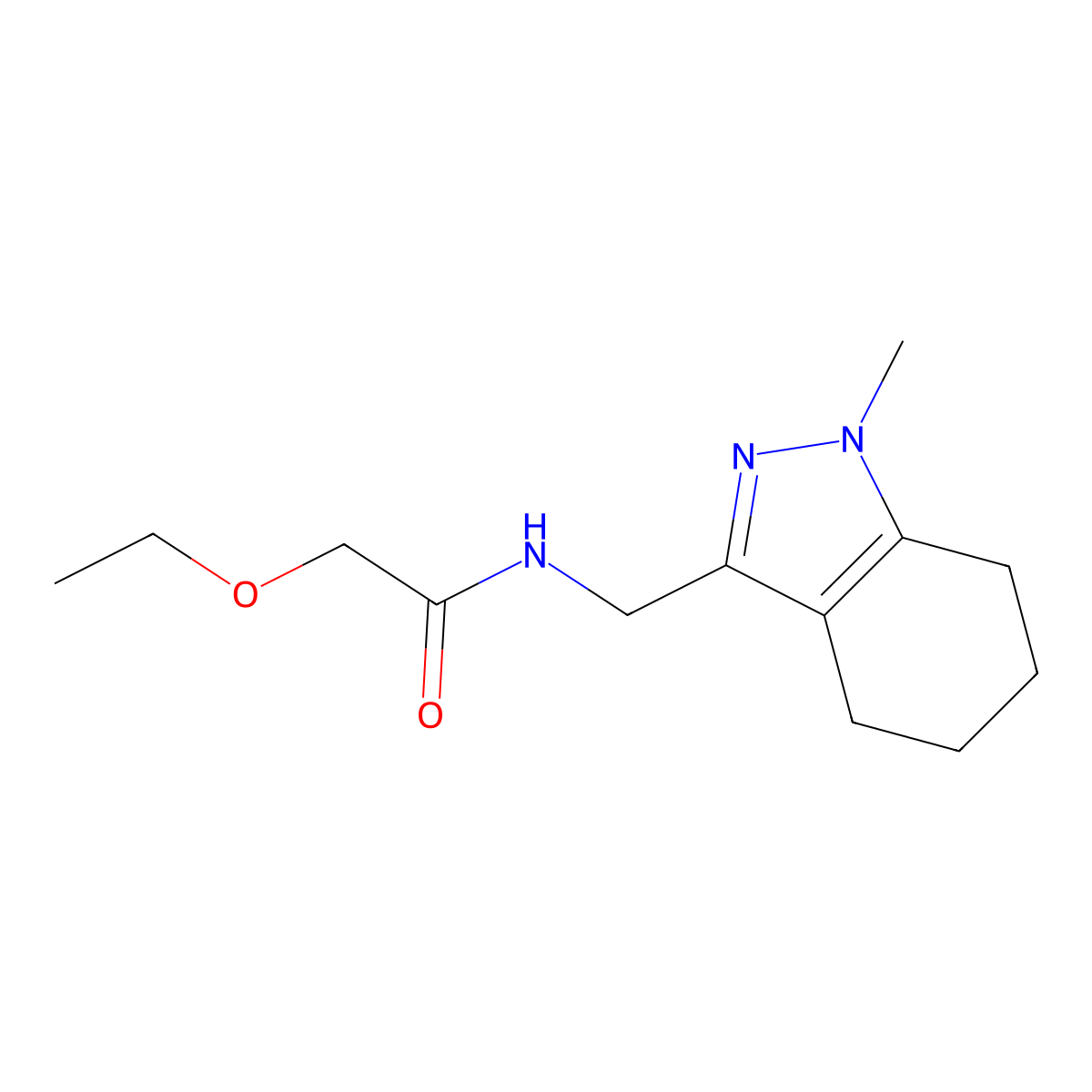 2-ethoxy-N-((1-methyl-4,5,6,7-tetrahydro-1H-indazol-3-yl)methyl)acetamide molecular structure, CAS 1448059-83-3