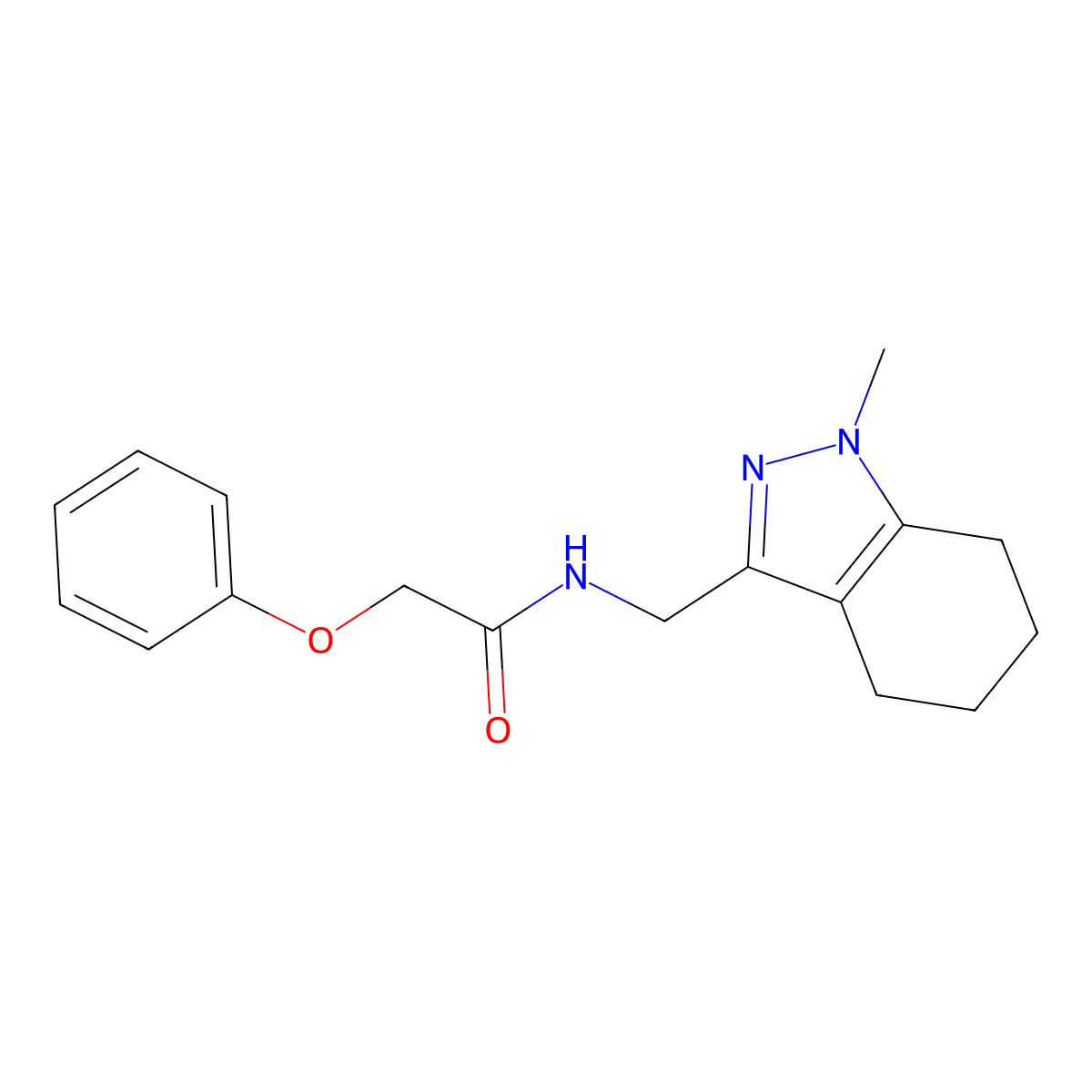 N-[(1-methyl-4,5,6,7-tetrahydro-1H-indazol-3-yl)methyl]-2-phenoxyacetamide molecular structure, CAS 1448059-89-9