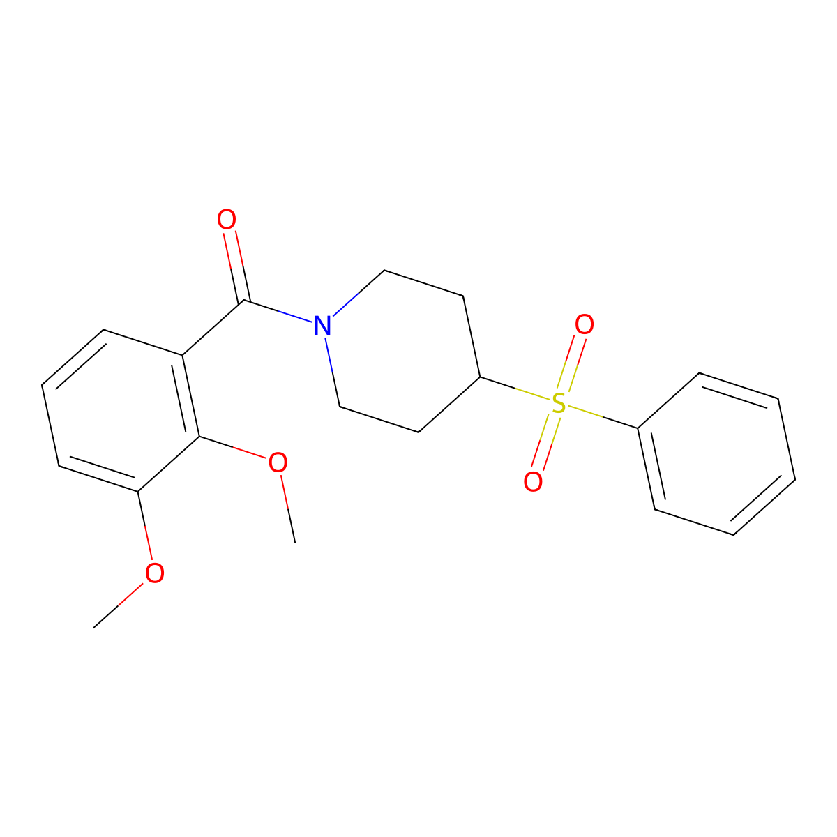 (2,3-Dimethoxyphenyl)(4-(phenylsulfonyl)piperidin-1-yl)methanone molecular structure, CAS 1448060-79-4