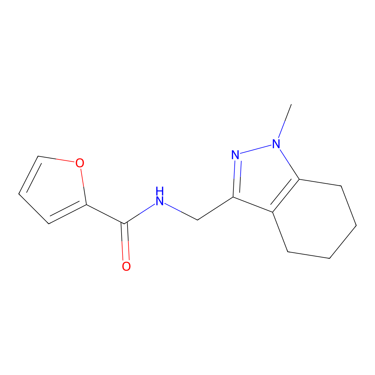 N-[(1-methyl-4,5,6,7-tetrahydro-1H-indazol-3-yl)methyl]furan-2-carboxamide molecular structure, CAS 1448061-03-7