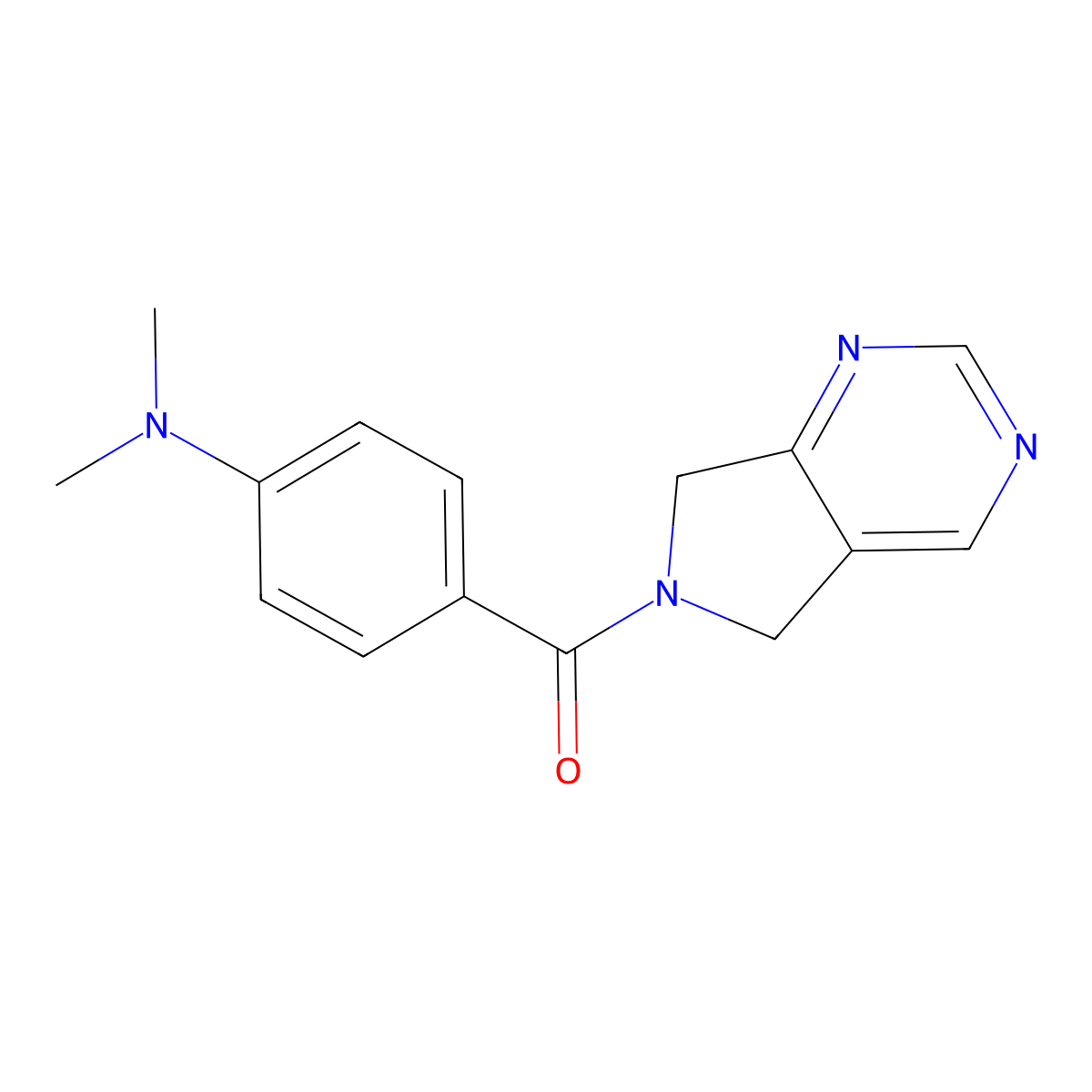 (4-(dimethylamino)phenyl)(5H-pyrrolo[3,4-d]pyrimidin-6(7H)-yl)methanone molecular structure, CAS 1448061-04-8