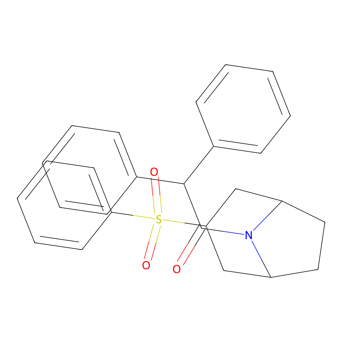 2,2-diphenyl-1-((1R,5S)-3-(phenylsulfonyl)-8-azabicyclo[3.2.1]octan-8-yl)ethanone molecular structure, CAS 1448062-79-0