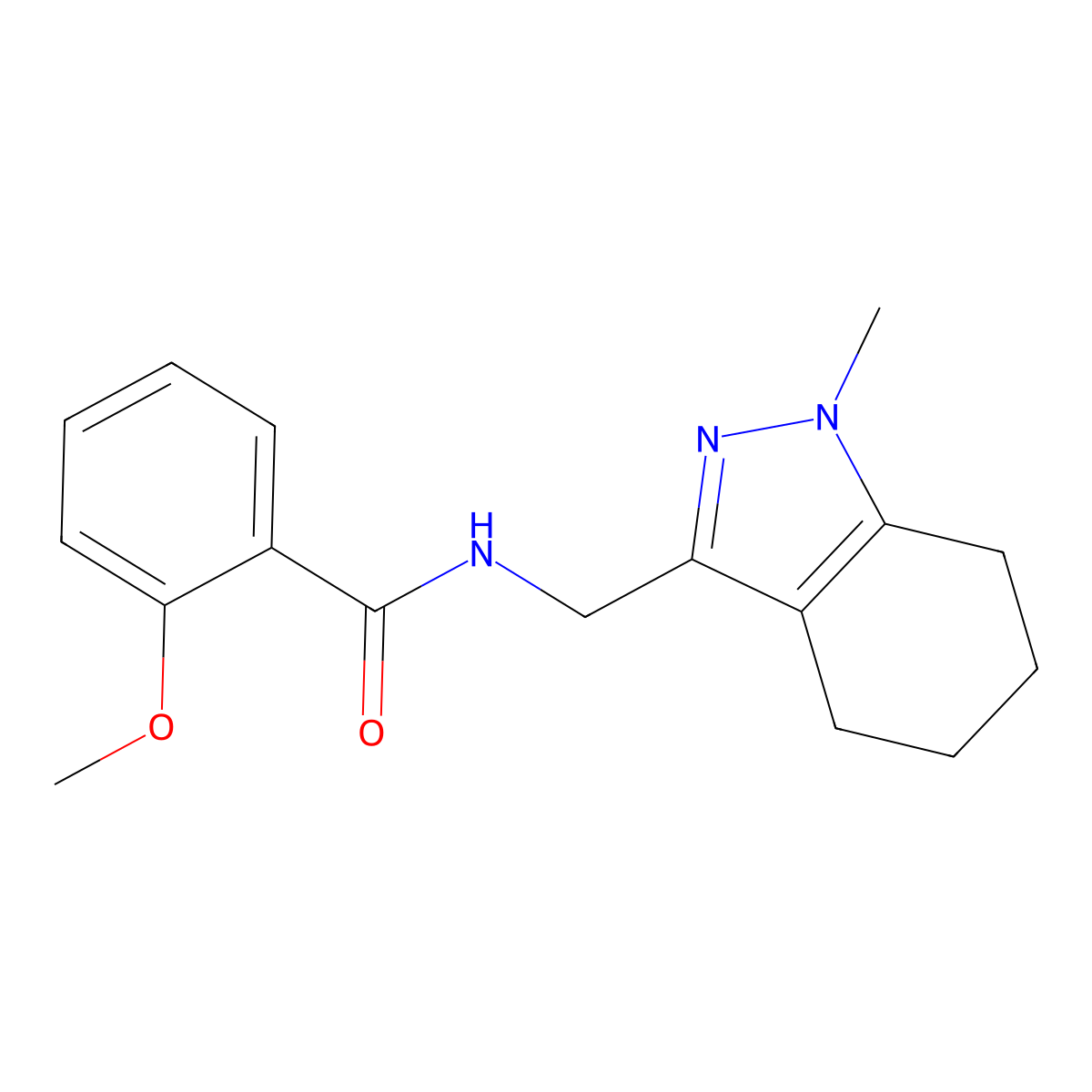 2-methoxy-N-[(1-methyl-4,5,6,7-tetrahydro-1H-indazol-3-yl)methyl]benzamide molecular structure, CAS 1448063-19-1