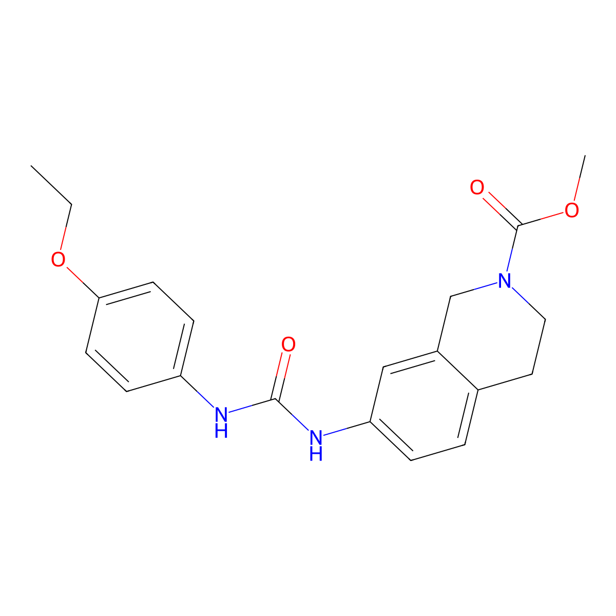 methyl 7-(3-(4-ethoxyphenyl)ureido)-3,4-dihydroisoquinoline-2(1H)-carboxylate molecular structure, CAS 1448063-72-6