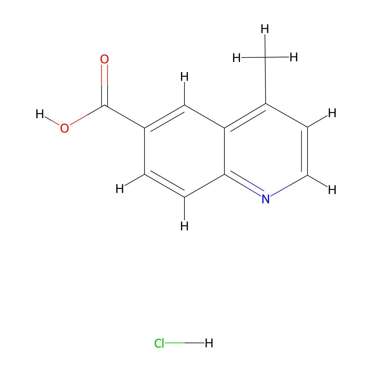 4-Methylquinoline-6-carboxylic acid hydrochloride molecular structure, CAS 1448064-90-1
