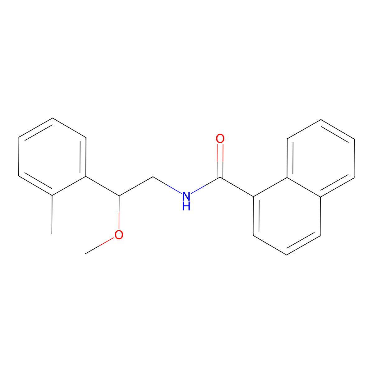 N-(2-methoxy-2-(o-tolyl)ethyl)-1-naphthamide molecular structure, CAS 1448065-57-3