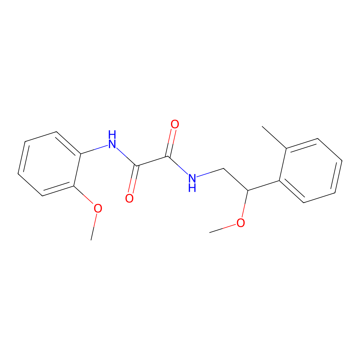 N1-(2-methoxy-2-(o-tolyl)ethyl)-N2-(2-methoxyphenyl)oxalamide molecular structure, CAS 1448065-86-8