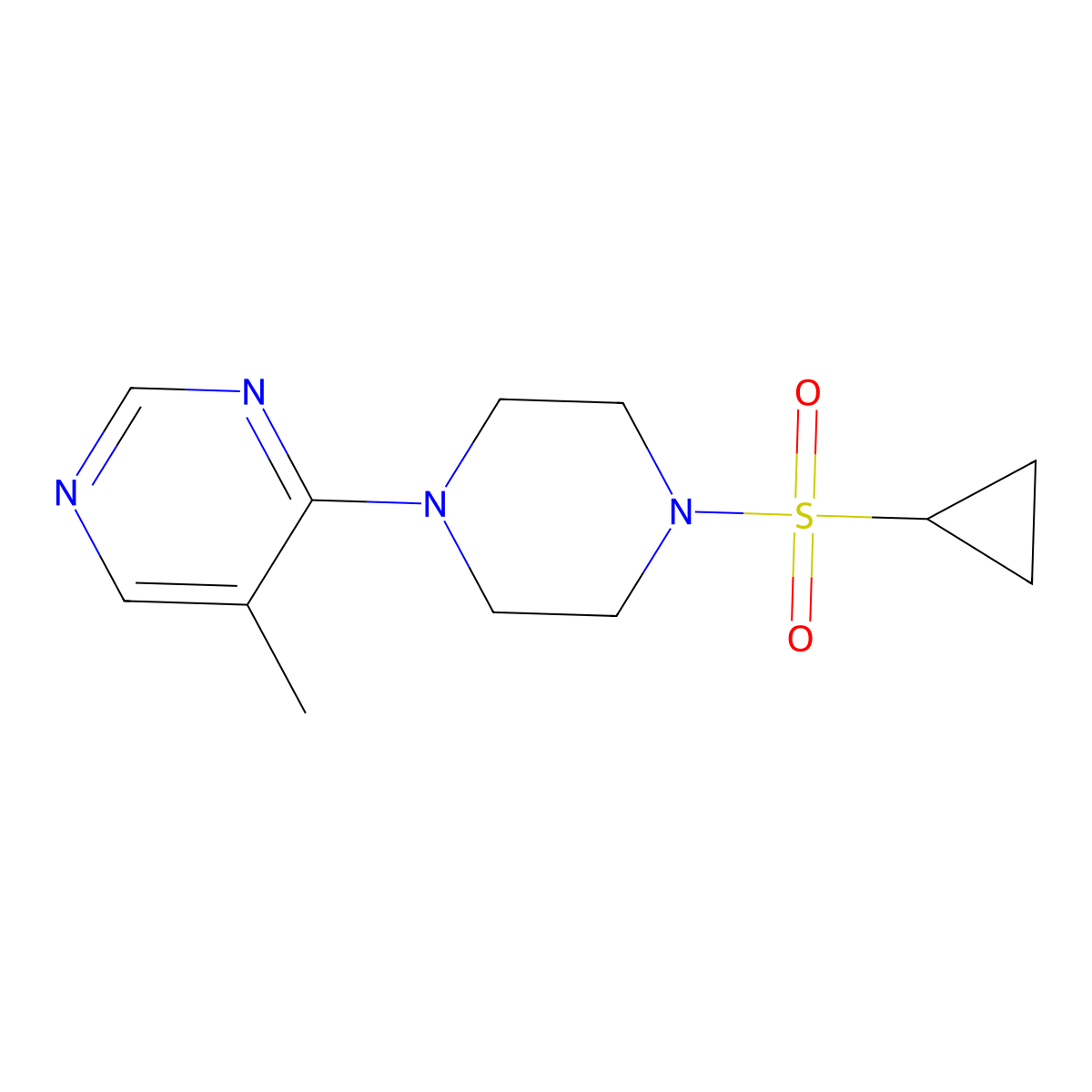 4-(4-(Cyclopropylsulfonyl)piperazin-1-yl)-5-methylpyrimidine molecular structure, CAS 1448066-05-4