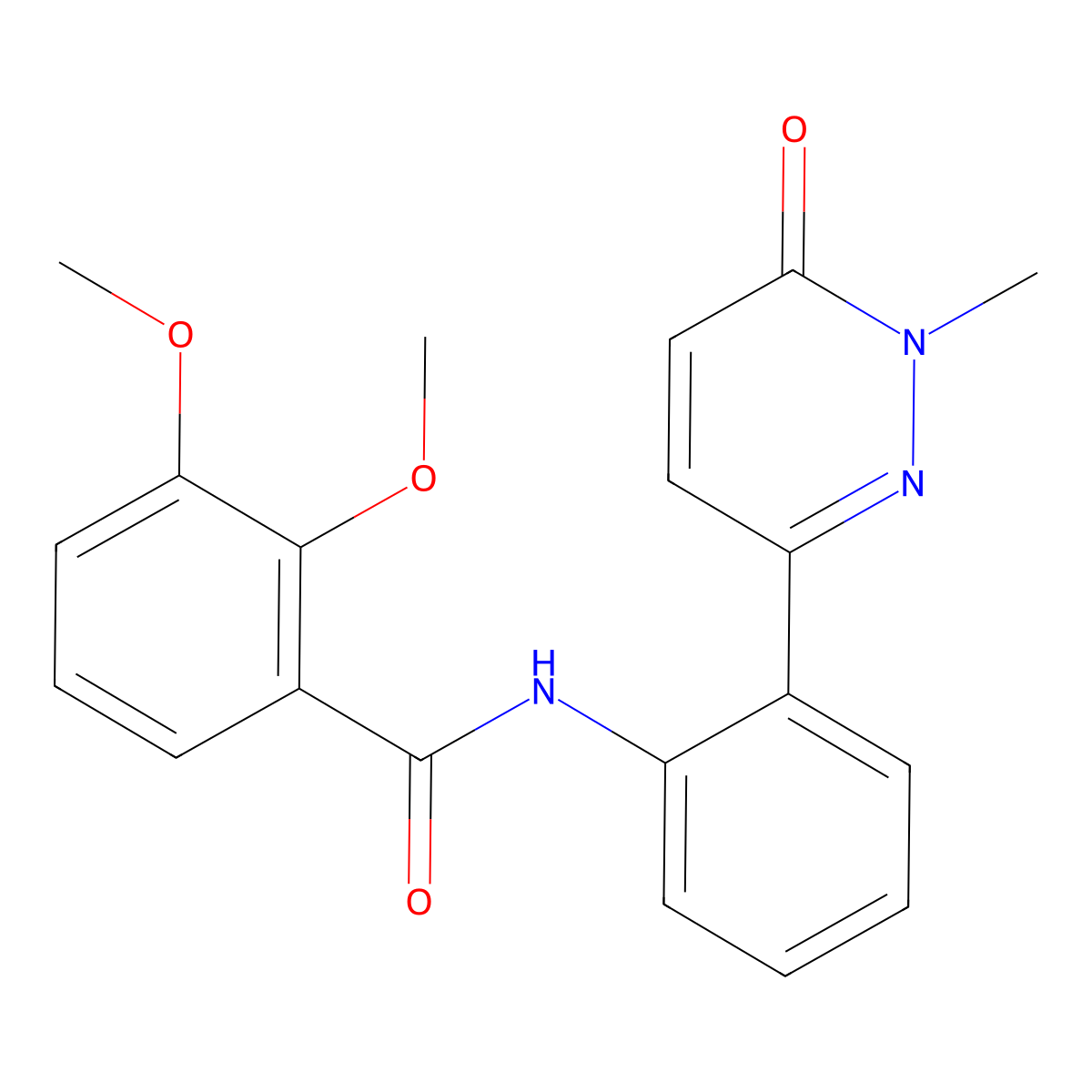 2,3-dimethoxy-N-[2-(1-methyl-6-oxo-1,6-dihydropyridazin-3-yl)phenyl]benzamide molecular structure, CAS 1448066-26-9