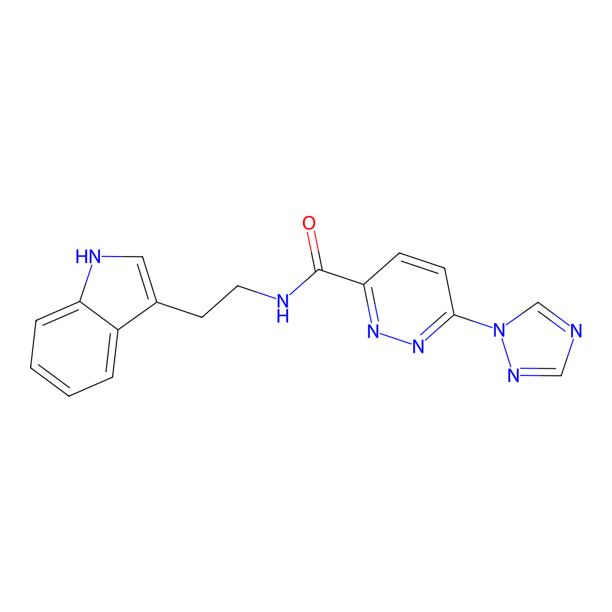 N-[2-(1H-indol-3-yl)ethyl]-6-(1H-1,2,4-triazol-1-yl)pyridazine-3-carboxamide molecular structure, CAS 1448066-63-4