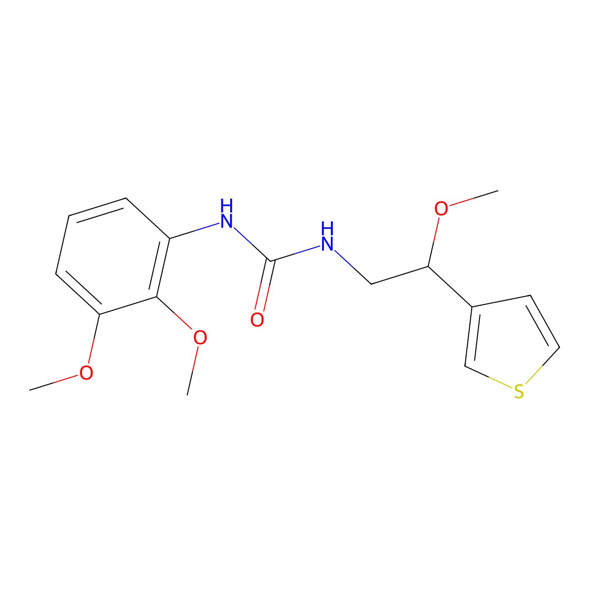 1-(2,3-Dimethoxyphenyl)-3-[2-methoxy-2-(thiophen-3-YL)ethyl]urea molecular structure, CAS 1448066-69-0