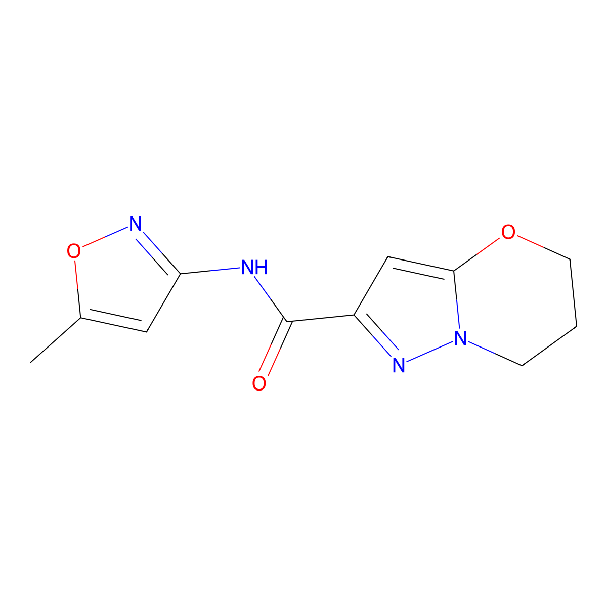 N-(5-methylisoxazol-3-yl)-6,7-dihydro-5H-pyrazolo[5,1-b][1,3]oxazine-2-carboxamide molecular structure, CAS 1448066-74-7