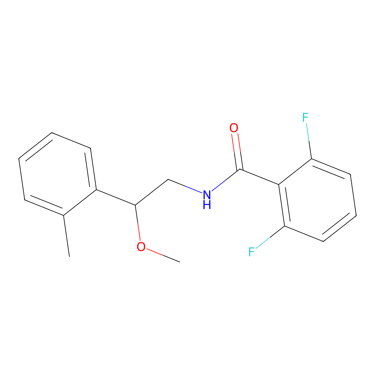 2,6-Difluoro-N-[2-methoxy-2-(2-methylphenyl)ethyl]benzamide molecular structure, CAS 1448066-77-0
