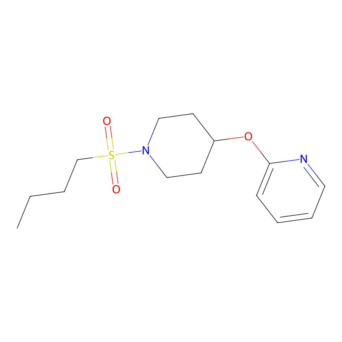 2-((1-(Butylsulfonyl)piperidin-4-yl)oxy)pyridine molecular structure, CAS 1448066-84-9