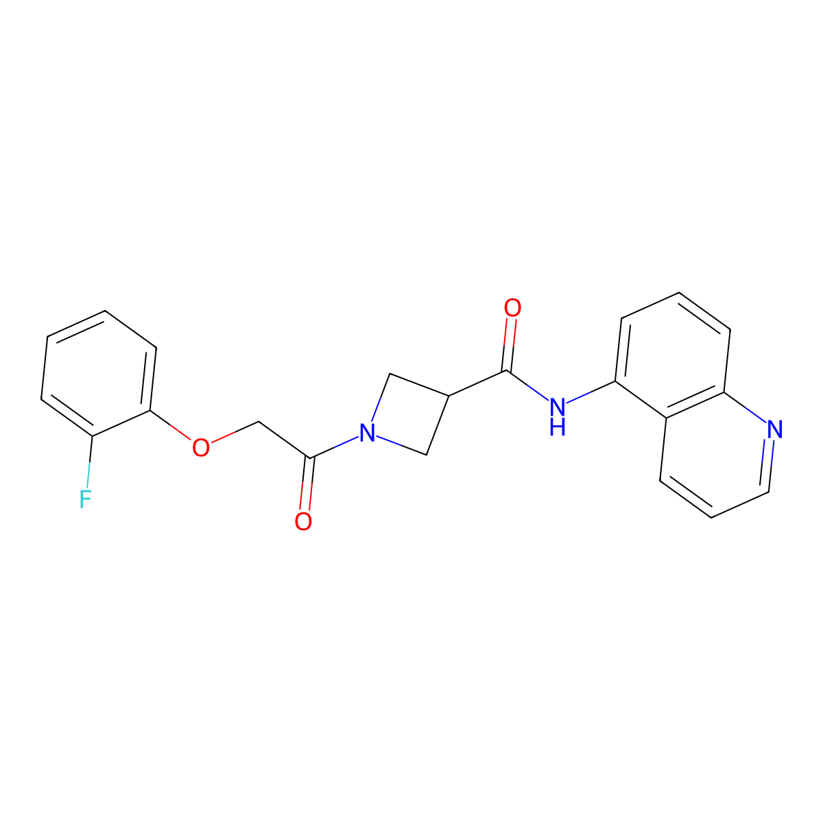 1-(2-(2-fluorophenoxy)acetyl)-N-(quinolin-5-yl)azetidine-3-carboxamide molecular structure, CAS 1448068-66-3