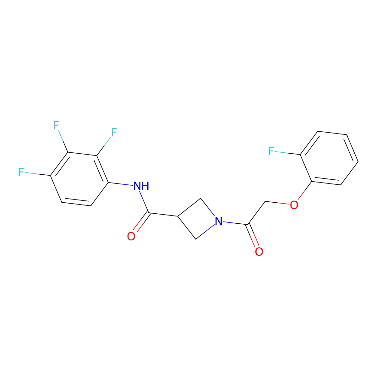 1-[2-(2-Fluorophenoxy)acetyl]-N-(2,3,4-trifluorophenyl)azetidine-3-carboxamide molecular structure, CAS 1448068-67-4