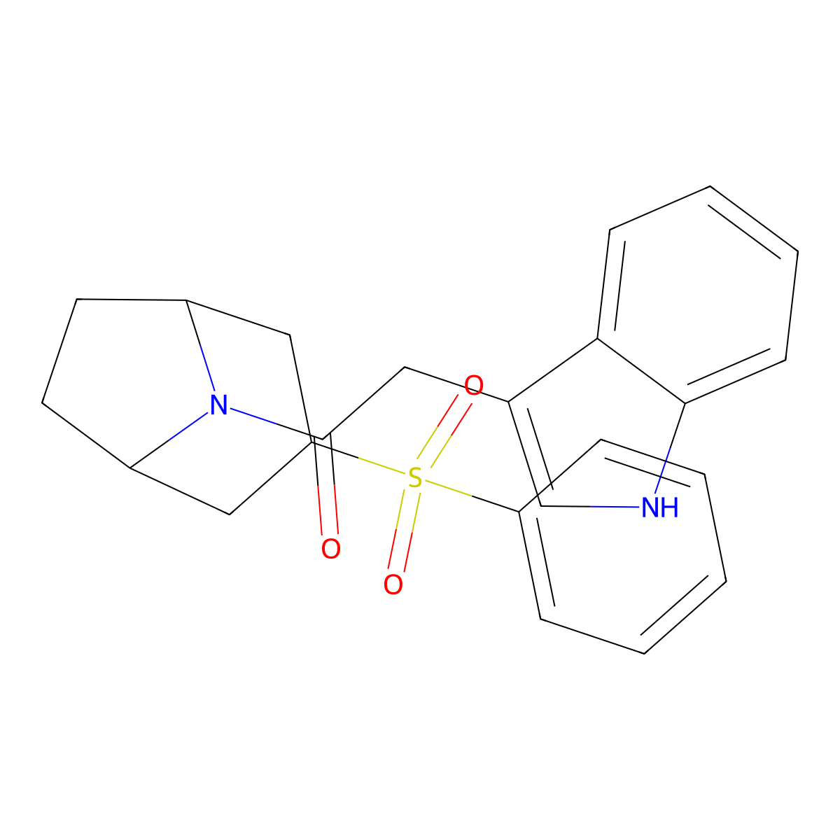 2-(1H-indol-3-yl)-1-((1R,5S)-3-(phenylsulfonyl)-8-azabicyclo[3.2.1]octan-8-yl)ethanone molecular structure, CAS 1448068-77-6