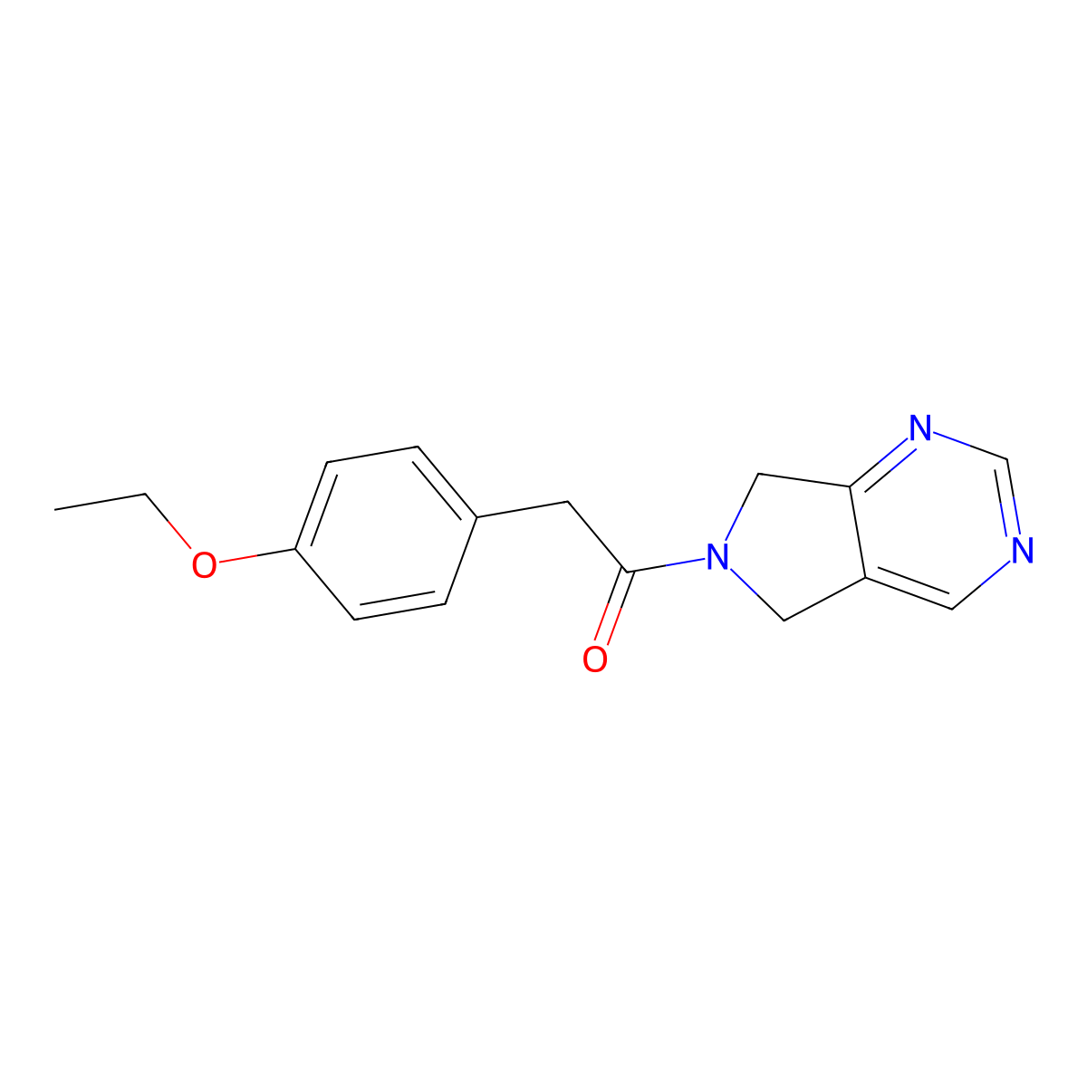 2-(4-ethoxyphenyl)-1-(5H-pyrrolo[3,4-d]pyrimidin-6(7H)-yl)ethanone molecular structure, CAS 1448068-81-2