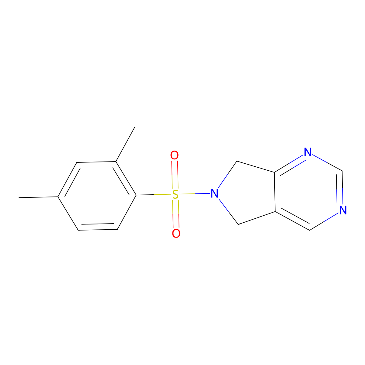 6-((2,4-dimethylphenyl)sulfonyl)-6,7-dihydro-5H-pyrrolo[3,4-d]pyrimidine molecular structure, CAS 1448069-02-0