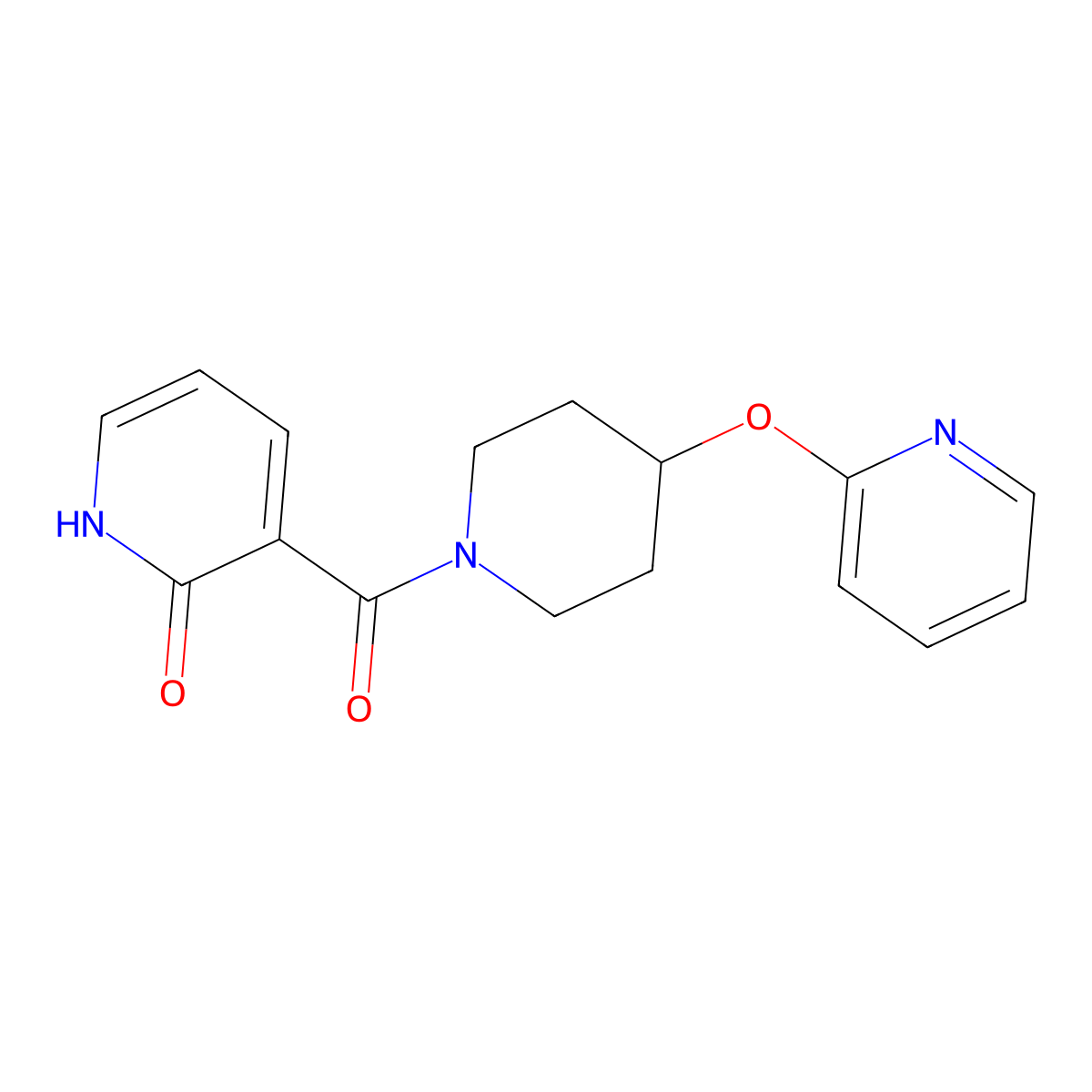 3-(4-(pyridin-2-yloxy)piperidine-1-carbonyl)pyridin-2(1H)-one molecular structure, CAS 1448069-18-8