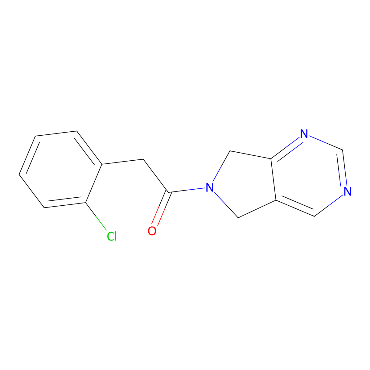 2-(2-chlorophenyl)-1-(5H-pyrrolo[3,4-d]pyrimidin-6(7H)-yl)ethanone molecular structure, CAS 1448069-29-1