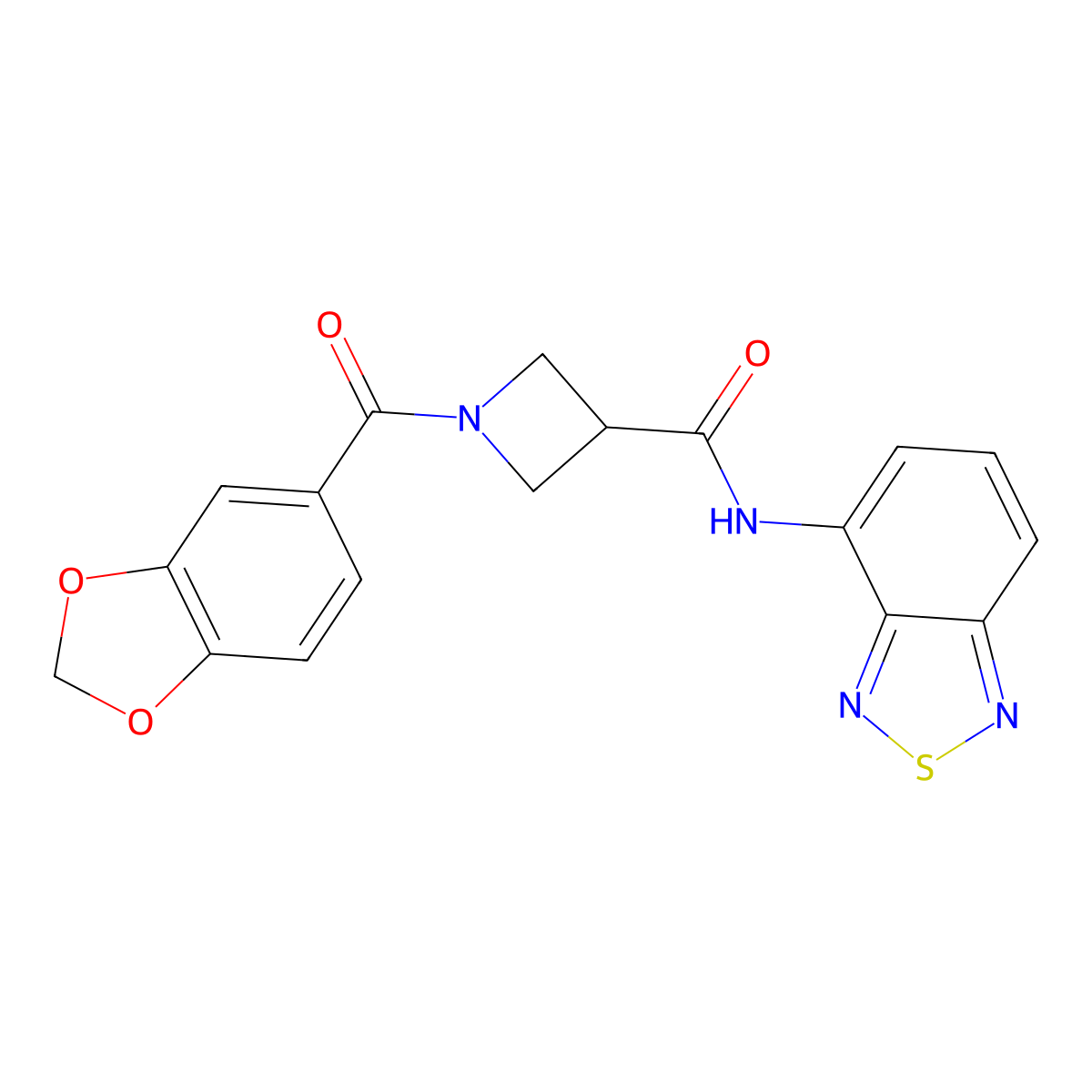N-(benzo[c][1,2,5]thiadiazol-4-yl)-1-(benzo[d][1,3]dioxole-5-carbonyl)azetidine-3-carboxamide molecular structure, CAS 1448069-30-4