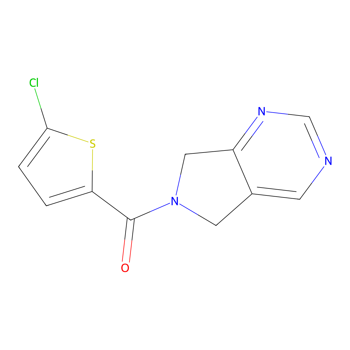 (5-chlorothiophen-2-yl)(5H-pyrrolo[3,4-d]pyrimidin-6(7H)-yl)methanone molecular structure, CAS 1448069-88-2