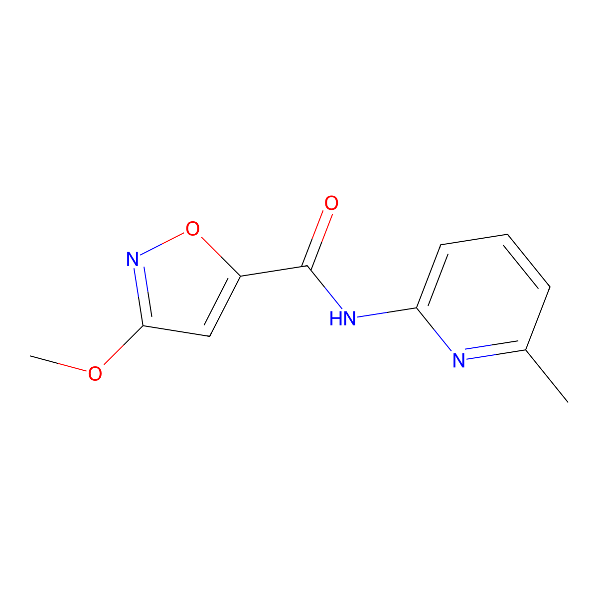 3-methoxy-N-(6-methylpyridin-2-yl)isoxazole-5-carboxamide molecular structure, CAS 1448070-57-2