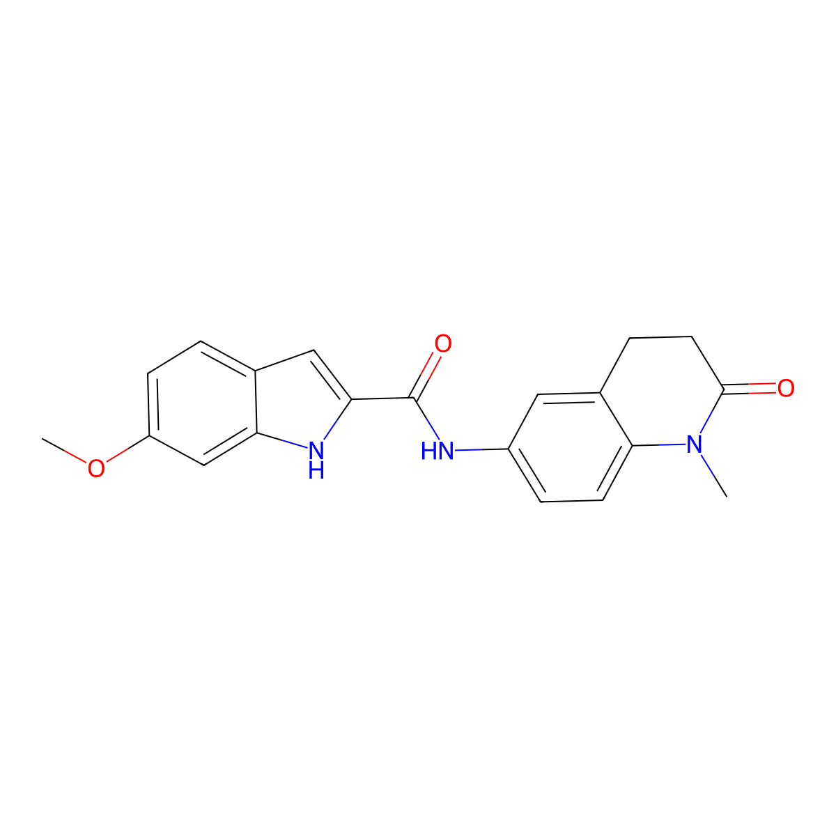6-methoxy-N-(1-methyl-2-oxo-1,2,3,4-tetrahydroquinolin-6-yl)-1H-indole-2-carboxamide molecular structure, CAS 1448070-94-7