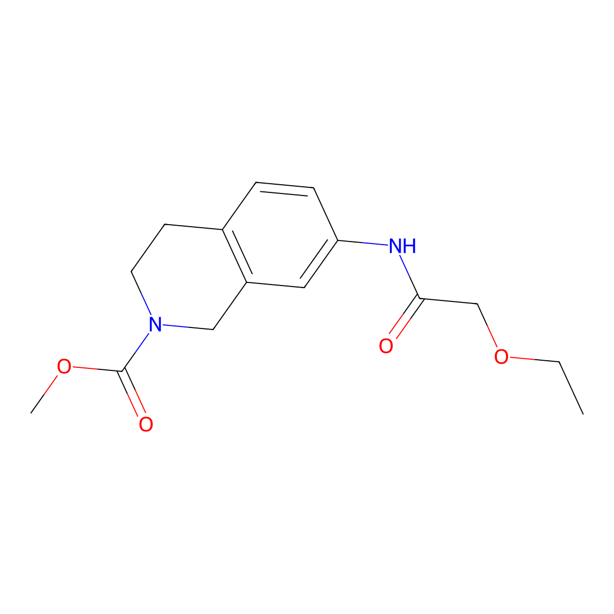 methyl 7-(2-ethoxyacetamido)-3,4-dihydroisoquinoline-2(1H)-carboxylate molecular structure, CAS 1448071-08-6