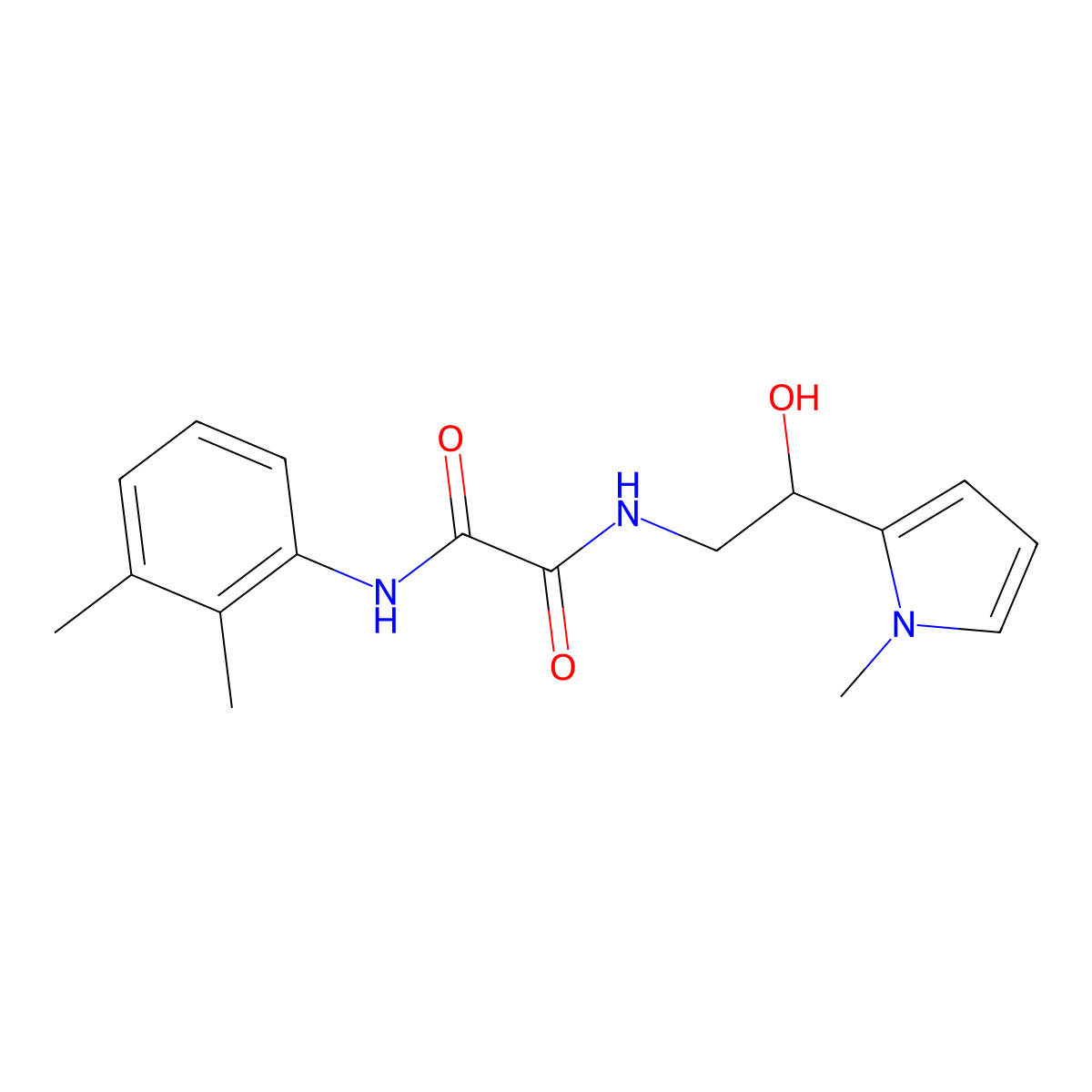 N1-(2,3-dimethylphenyl)-N2-(2-hydroxy-2-(1-methyl-1H-pyrrol-2-yl)ethyl)oxalamide molecular structure, CAS 1448071-09-7