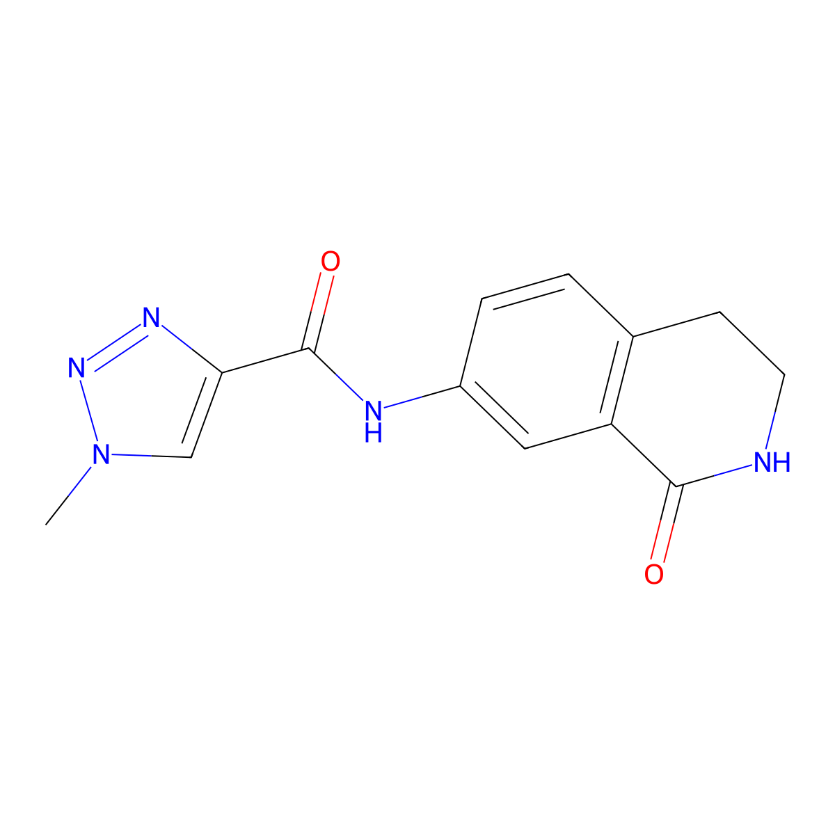 1-methyl-N-(1-oxo-1,2,3,4-tetrahydroisoquinolin-7-yl)-1H-1,2,3-triazole-4-carboxamide molecular structure, CAS 1448071-12-2