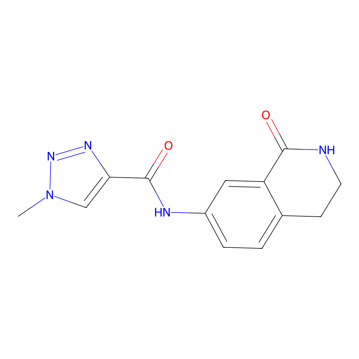 1-methyl-N-(1-oxo-1,2,3,4-tetrahydroisoquinolin-7-yl)-1H-1,2,3-triazole-4-carboxamide molecular structure, CAS 1448071-12-2