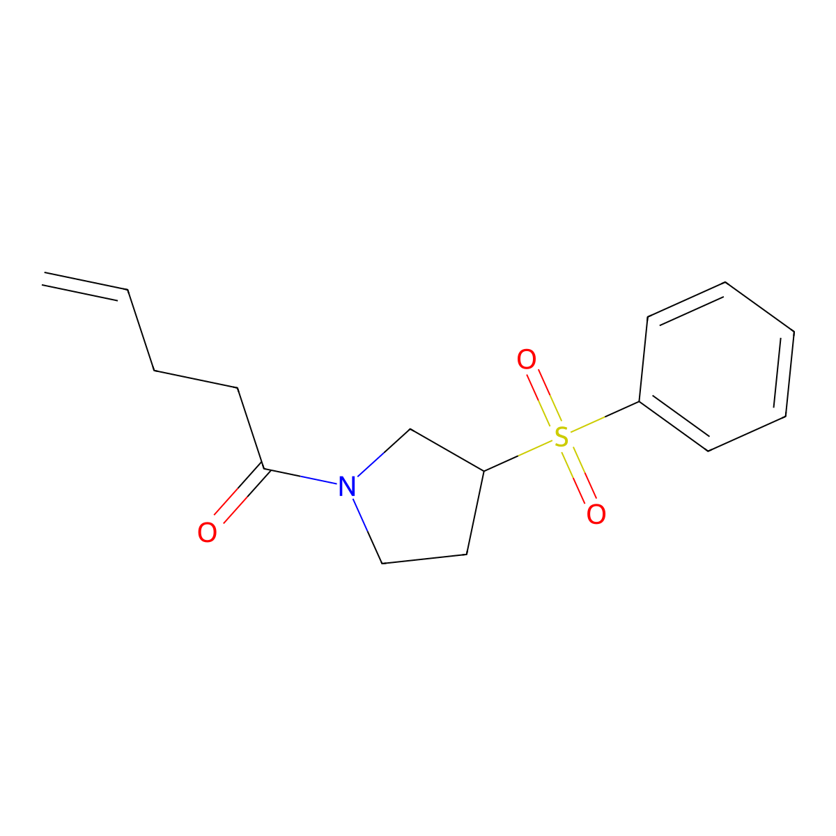 1-(3-(Phenylsulfonyl)pyrrolidin-1-yl)pent-4-en-1-one molecular structure, CAS 1448071-48-4
