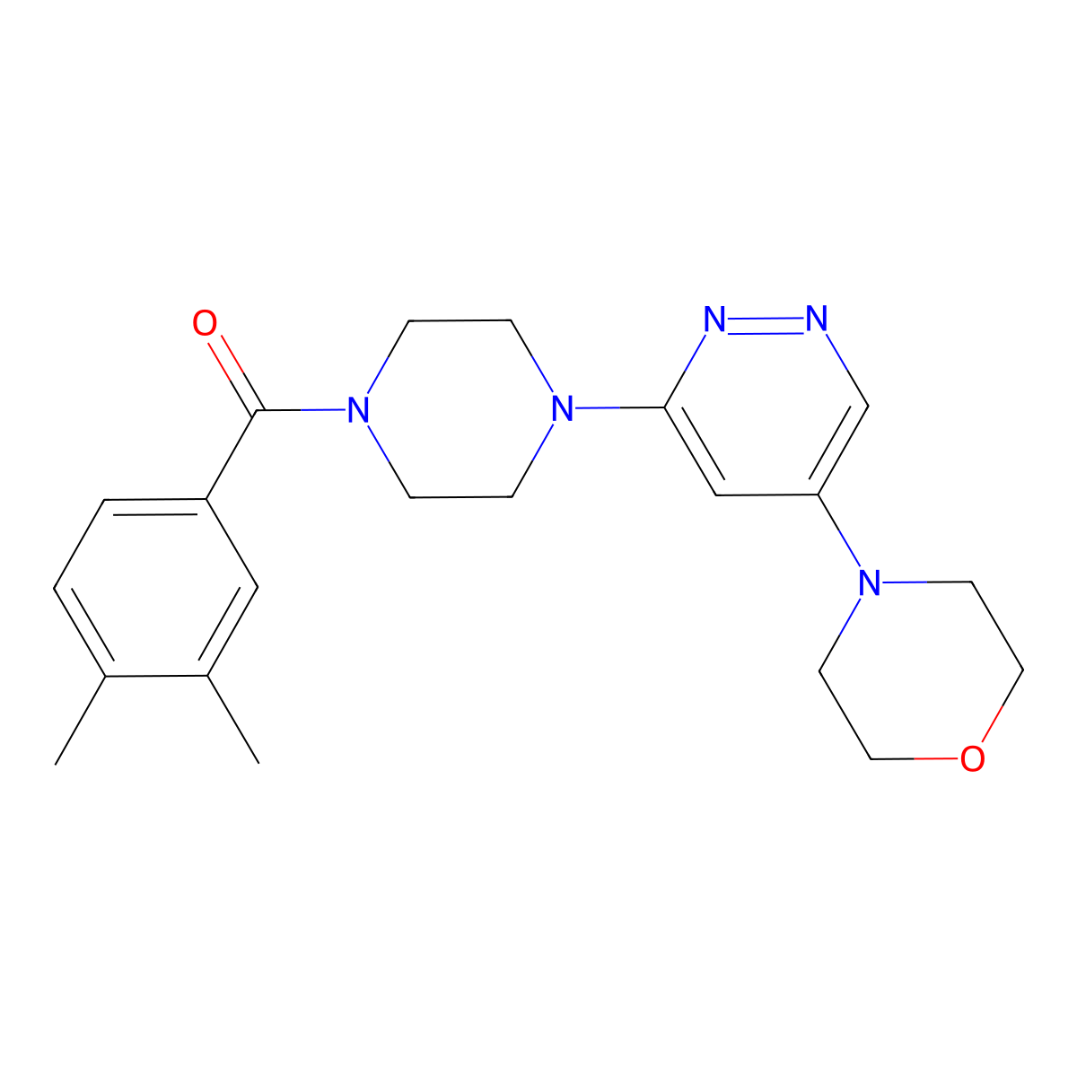 (3,4-Dimethylphenyl)(4-(5-morpholinopyridazin-3-yl)piperazin-1-yl)methanone molecular structure, CAS 1448071-79-1