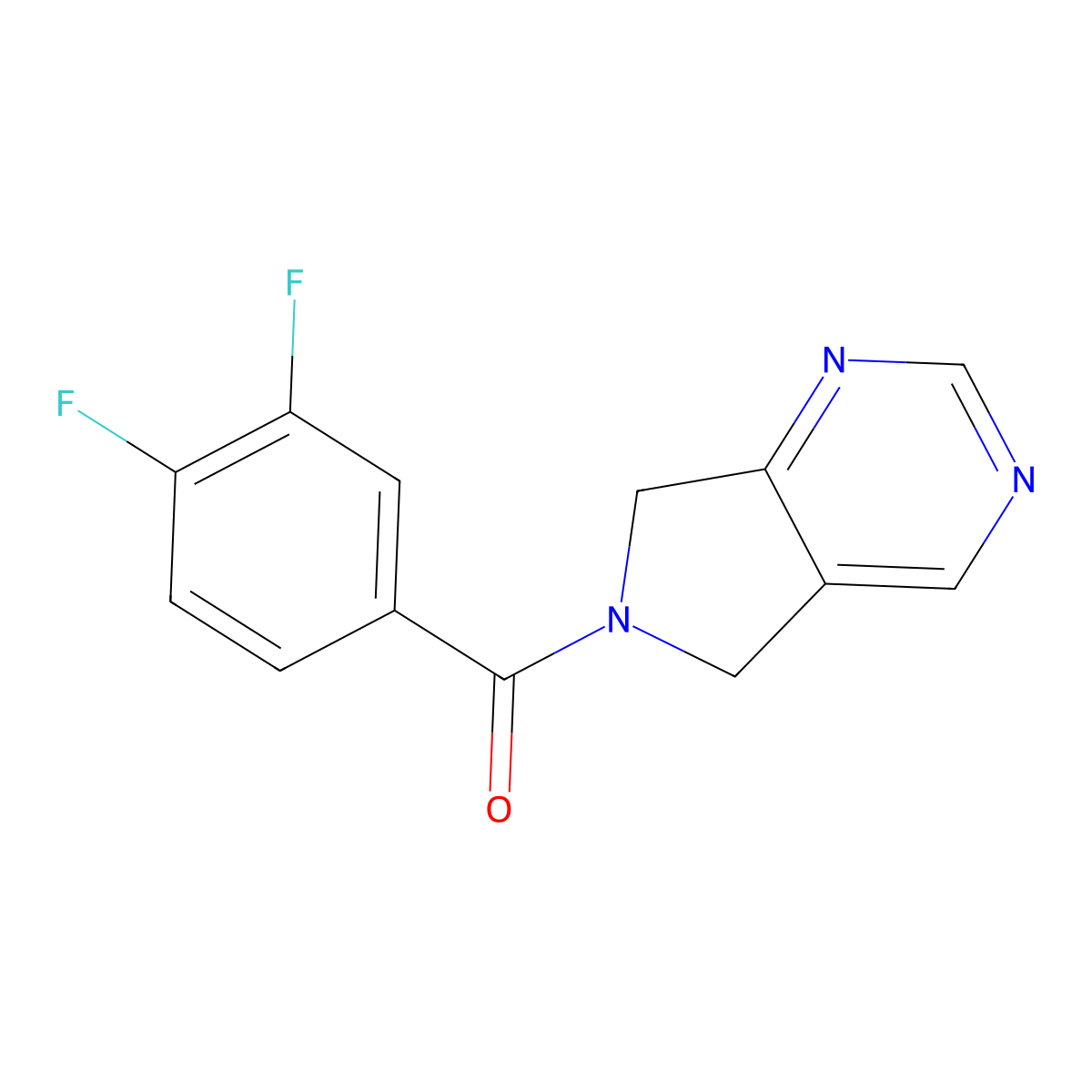 (3,4-difluorophenyl)(5H-pyrrolo[3,4-d]pyrimidin-6(7H)-yl)methanone molecular structure, CAS 1448071-89-3