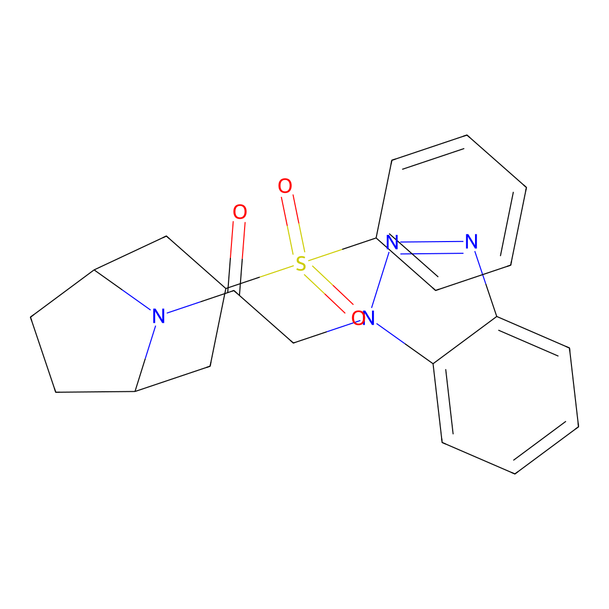 2-(1H-benzo[d][1,2,3]triazol-1-yl)-1-((1R,5S)-3-(phenylsulfonyl)-8-azabicyclo[3.2.1]octan-8-yl)ethanone molecular structure, CAS 1448072-72-7