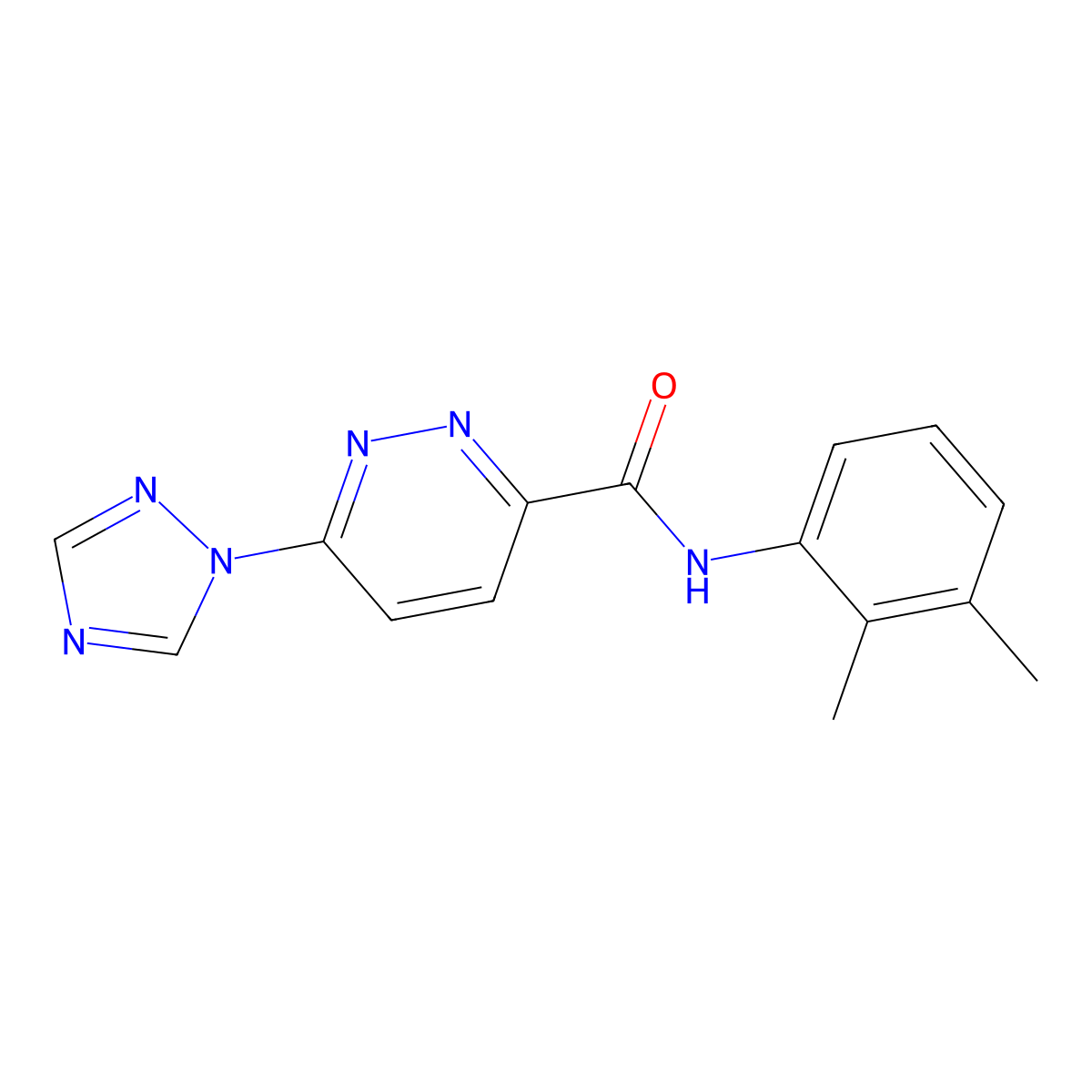 N-(2,3-dimethylphenyl)-6-(1H-1,2,4-triazol-1-yl)pyridazine-3-carboxamide molecular structure, CAS 1448072-84-1