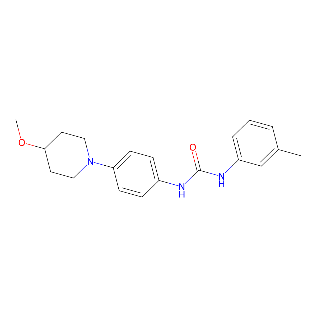 1-(4-(4-Methoxypiperidin-1-yl)phenyl)-3-(m-tolyl)urea molecular structure, CAS 1448073-50-4