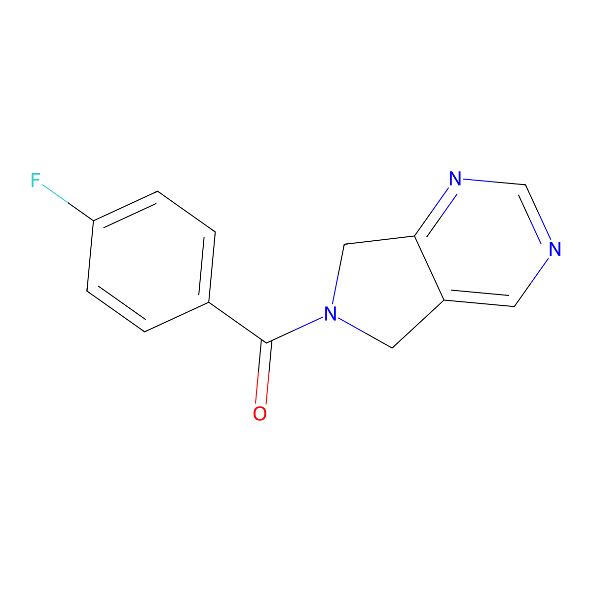 (4-fluorophenyl)(5H-pyrrolo[3,4-d]pyrimidin-6(7H)-yl)methanone molecular structure, CAS 1448074-06-3